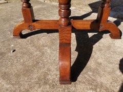 Gillows, an Aesthetic Movement Oak Octagonal Drop-Leaf Centre Table with Florets - Thumbnail 13