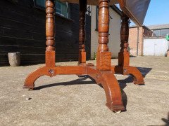 Gillows, an Aesthetic Movement Oak Octagonal Drop-Leaf Centre Table with Florets - Thumbnail 14