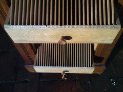 Arts & Crafts Oak Record Cabinet with Slide Out Drawers for Holding, 1978 - Thumbnail 8