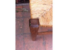 Heals, an Arts & Crafts Oak Rush Seat Lattice Back Side Chair - Thumbnail 6