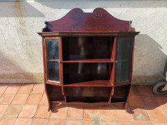 Collinson & Lock an English Aesthetic Movement Mahogany Glazed Wall Cabinet - Thumbnail 2