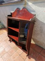 Collinson & Lock an English Aesthetic Movement Mahogany Glazed Wall Cabinet - Thumbnail 7
