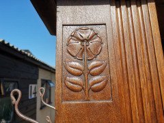Shapland & Petter, Style of M. H. Baillie Scott, an Arts & Crafts Oak Hall Cupboard - Thumbnail 7