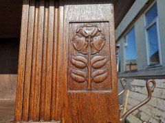Shapland & Petter, Style of M. H. Baillie Scott, an Arts & Crafts Oak Hall Cupboard - Thumbnail 12