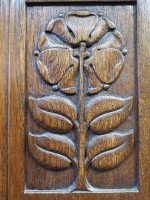 Shapland & Petter, Style of M. H. Baillie Scott, an Arts & Crafts Oak Hall Cupboard - Thumbnail 13