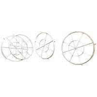 4 Victorian Cast Iron Circular Swivel Windows with Segmented Triangular Design - Thumbnail 1