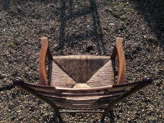 Edward Gardiner, an English Cotswold School Oak Ladder Back Rush Seat Armchair - Thumbnail 3