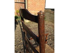 Edward Gardiner, an English Cotswold School Oak Ladder Back Rush Seat Armchair - Thumbnail 5