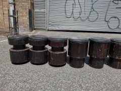 Set of Fourteen Mid- Century Modern Wooden Cafe/ Bar Stools of Differing Designs - Thumbnail 10