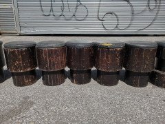 Set of Fourteen Mid- Century Modern Wooden Cafe/ Bar Stools of Differing Designs - Thumbnail 11