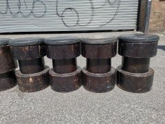 Set of Fourteen Mid- Century Modern Wooden Cafe/ Bar Stools of Differing Designs - Thumbnail 12