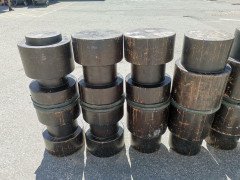 Set of Fourteen Mid- Century Modern Wooden Cafe/ Bar Stools of Differing Designs - Thumbnail 13