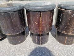 Set of Fourteen Mid- Century Modern Wooden Cafe/ Bar Stools of Differing Designs - Thumbnail 15