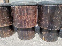 Set of Fourteen Mid- Century Modern Wooden Cafe/ Bar Stools of Differing Designs - Thumbnail 16