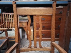 Wylie & Lochhead a Set of Five Scottish Arts & Crafts Oak Dining Chairs '4 + 1' - Thumbnail 4