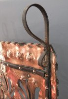 Five Mile Town by John Williams, Arts & Crafts Wrought Iron & Copper Fire Screen - Thumbnail 2