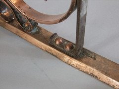 Five Mile Town by John Williams, Arts & Crafts Wrought Iron & Copper Fire Screen - Thumbnail 4