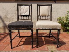 Bruce Talbert. Gillows, Four Aesthetic Movement Ebonised & Gilt Dining Chairs - Thumbnail 4