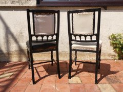 Bruce Talbert. Gillows, Four Aesthetic Movement Ebonised & Gilt Dining Chairs - Thumbnail 6