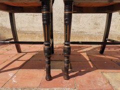 Bruce Talbert. Gillows, Four Aesthetic Movement Ebonised & Gilt Dining Chairs - Thumbnail 10