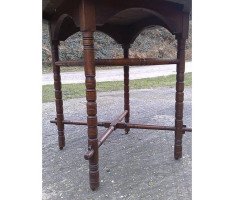 E. W. Godwin (style Of). an Aesthetic Movement Walnut Octagonal Table with Crossed Stretcher - Thumbnail 5