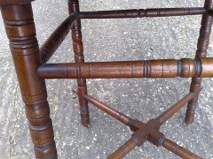 E. W. Godwin (style Of). an Aesthetic Movement Walnut Octagonal Table with Crossed Stretcher - Thumbnail 7