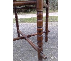 E. W. Godwin (style Of). an Aesthetic Movement Walnut Octagonal Table with Crossed Stretcher - Thumbnail 8