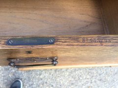 Liberty & Co attri Arts & Crafts Oak Chest of Drawers with Floral Copper Handles - Thumbnail 3