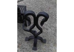 M. H. Baillie Scott Attributed, a Hand Forged Iron Grate with Integrated Andirons - Thumbnail 7