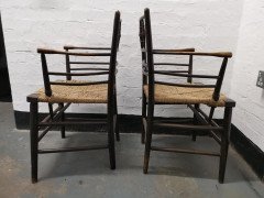 Philip Webb for Morris & Co. A Classic Pair of English Arts & Crafts Sussex Armchairs - Thumbnail 2