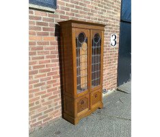 Two Arts & Crafts Oak Bookcases with Stylized Pewter, Ebonized & Sycamore Inlays - Thumbnail 2