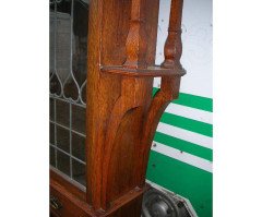 Liberty & Co. an Arts & Crafts Oak Glazed Bookcase with Stylized Heart Details - Thumbnail 6