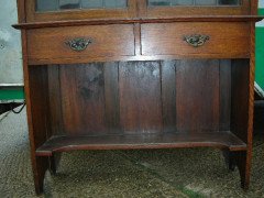 Liberty & Co. an Arts & Crafts Oak Glazed Bookcase with Stylized Heart Details - Thumbnail 8