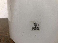 Vetri Murano, a Rare Italian Mid- Century White Opaque Glass Mushroom Lamp - Thumbnail 3