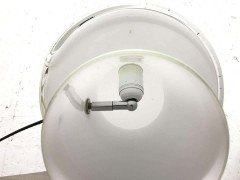 Vetri Murano, a Rare Italian Mid- Century White Opaque Glass Mushroom Lamp - Thumbnail 5
