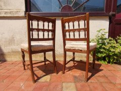 Bruce Talbert Gillows, Set of Eight English Aesthetic Movement Oak Dining Chairs - Thumbnail 9