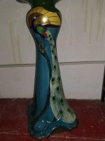 Thomas Forrester, an Arts & Crafts Jardiniere & Stand with Peacock Decoration - Thumbnail 5