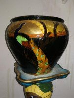 Thomas Forrester, an Arts & Crafts Jardiniere & Stand with Peacock Decoration - Thumbnail 6