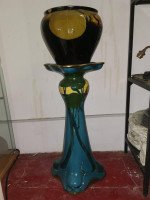 Thomas Forrester, an Arts & Crafts Jardiniere & Stand with Peacock Decoration - Thumbnail 7