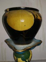 Thomas Forrester, an Arts & Crafts Jardiniere & Stand with Peacock Decoration - Thumbnail 9