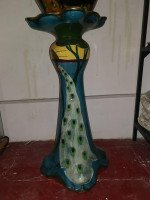 Thomas Forrester, an Arts & Crafts Jardiniere & Stand with Peacock Decoration - Thumbnail 14