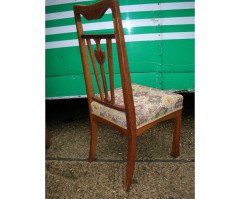 Liberty & Co., A Set of Five Arts & Crafts Oak Dining Chairs with Heart Details - Thumbnail 4