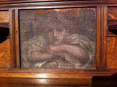 Aesthetic Movement Oak Bookcase Sideboard with a Pre Raphaelite Oil Painting - Thumbnail 6