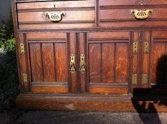Aesthetic Movement Oak Bookcase Sideboard with a Pre Raphaelite Oil Painting - Thumbnail 9