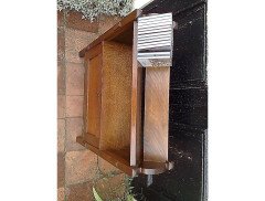 English Arts & Crafts Oak Bookcase with Upper Angled Book Trough - Thumbnail 4