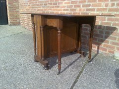 A Quality Drop Leaf Victorian Oak Dining Table - Thumbnail 2