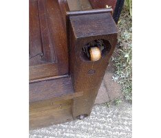 A W N Pugin Attri, Gothic Revival Oak Davenport with Linenfold & Floral Carving - Thumbnail 20