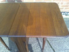 A Quality Drop Leaf Victorian Oak Dining Table - Thumbnail 5