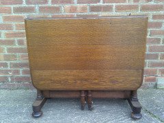 A Quality Drop Leaf Victorian Oak Dining Table - Thumbnail 7
