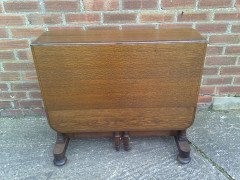 A Quality Drop Leaf Victorian Oak Dining Table - Thumbnail 8